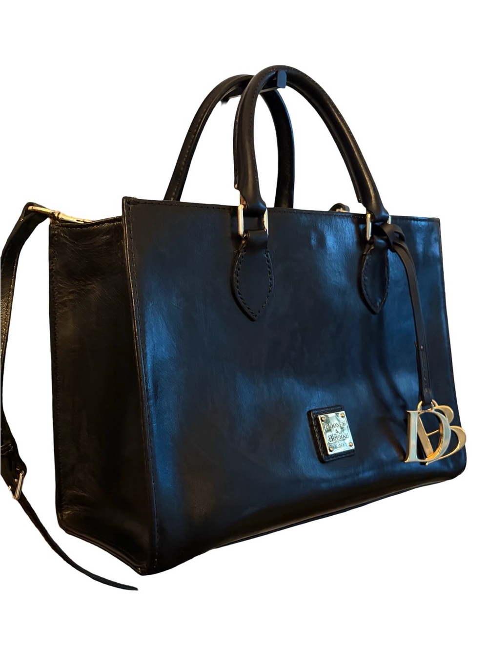 Dooney & Bourke Belmar Jenine 30  North South Black Leather Handle Crossbody Bag - Picture 14 of 17